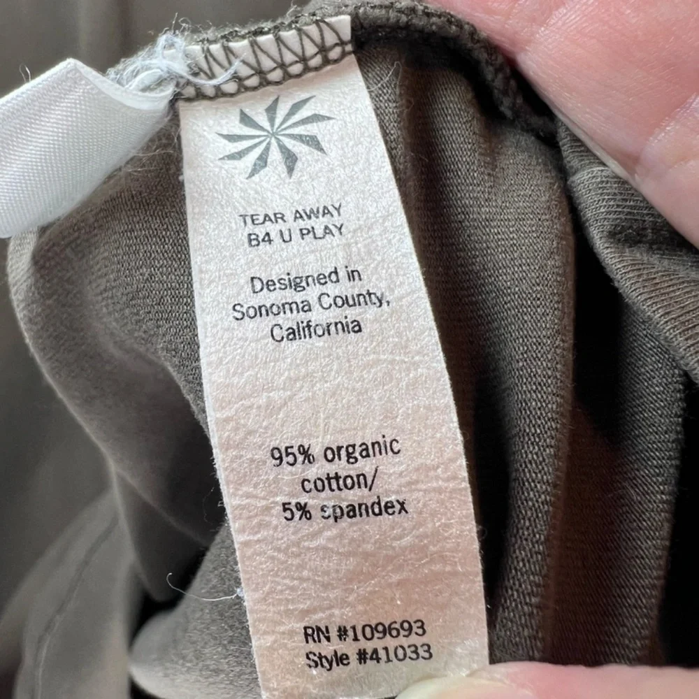 Athleta Señorita Organic Cotton Mini Dress Olive Green  Sleeveless V-Neck  Small - Picture 12 of 12